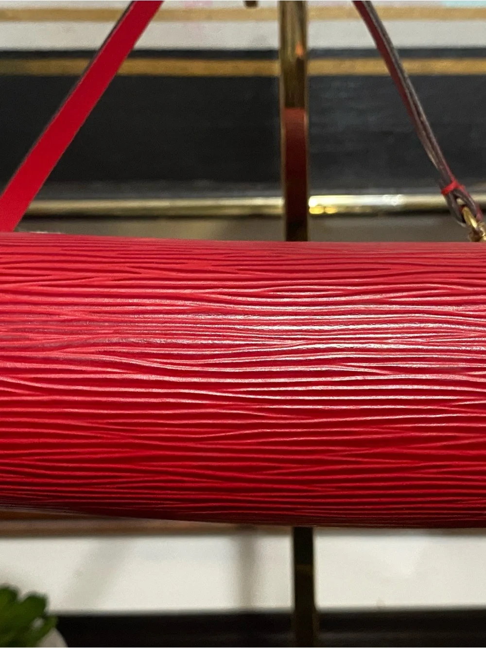 Louis Vuitton Red Epi Cylinder Mini (nano)Bag